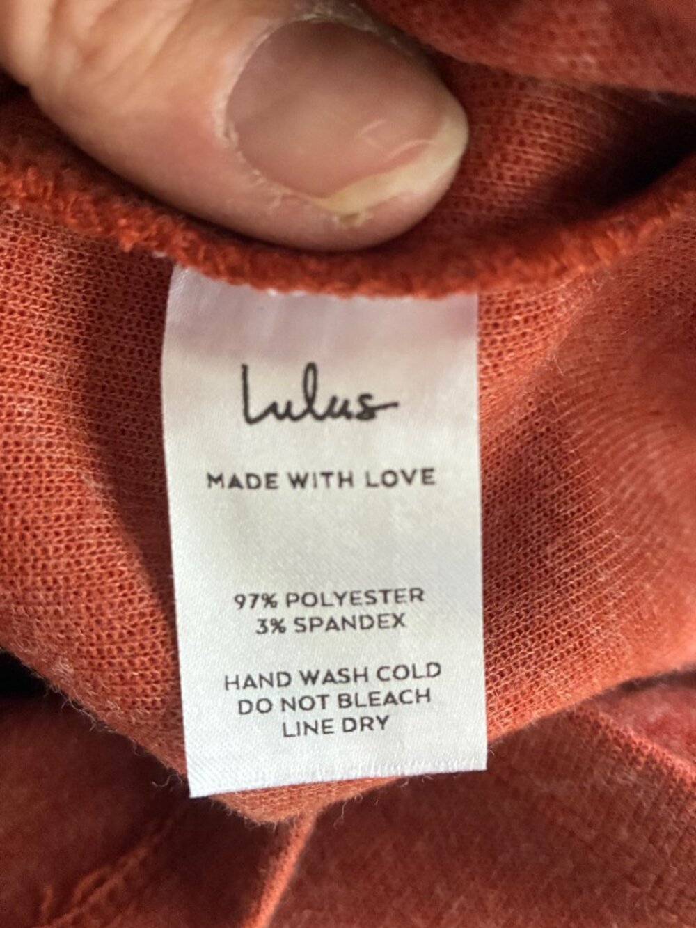 Lulus NWT Womens Small Rust Orange Sweater Knit Bodycon Dress Mock Neck Stretch - Picture 7 of 11
